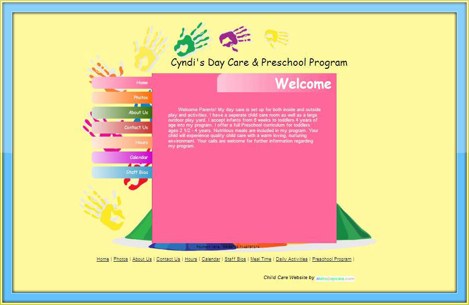 Preschool Website Templates